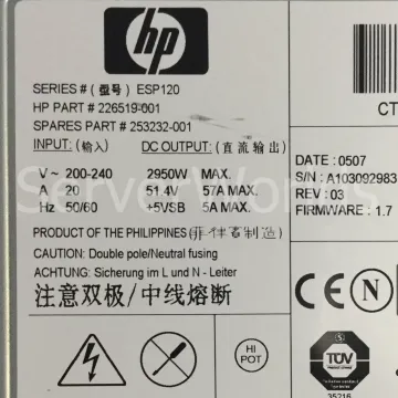 HP 226519-001 ESP120 Блок питания 3000 Вт 